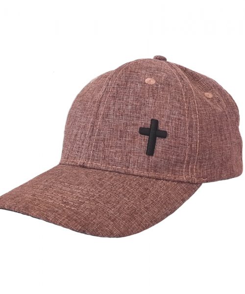 Cross - Dusty Pink Christian Cap (side)