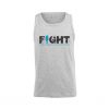 Grey Melange Christian Men's Vest with the words - Fight the good fight of faith - 1 Timothy 6:12 by In the Gap Clothing
