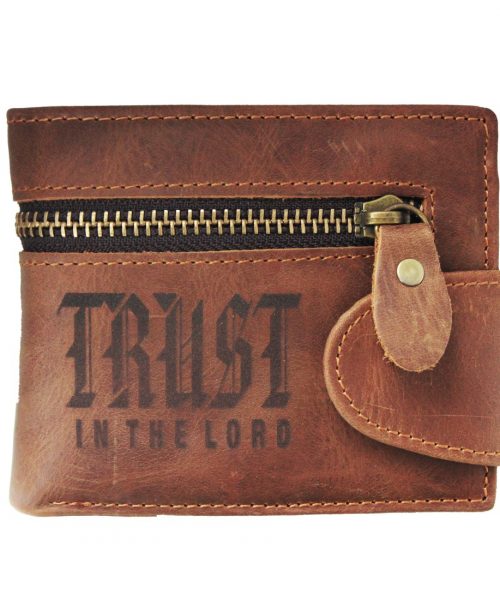 Trust in the Lords Leather Wallet