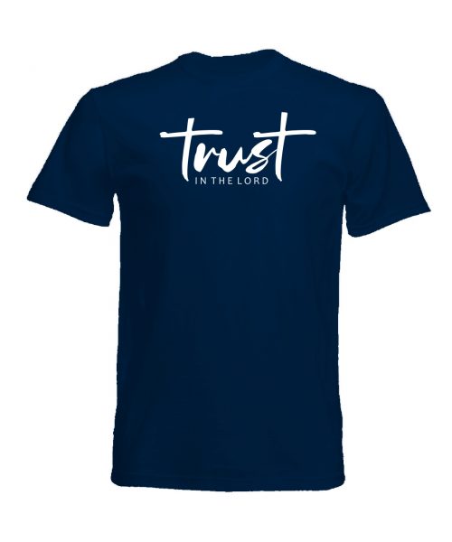 TRUST Christian T shirt - Navy (Back)