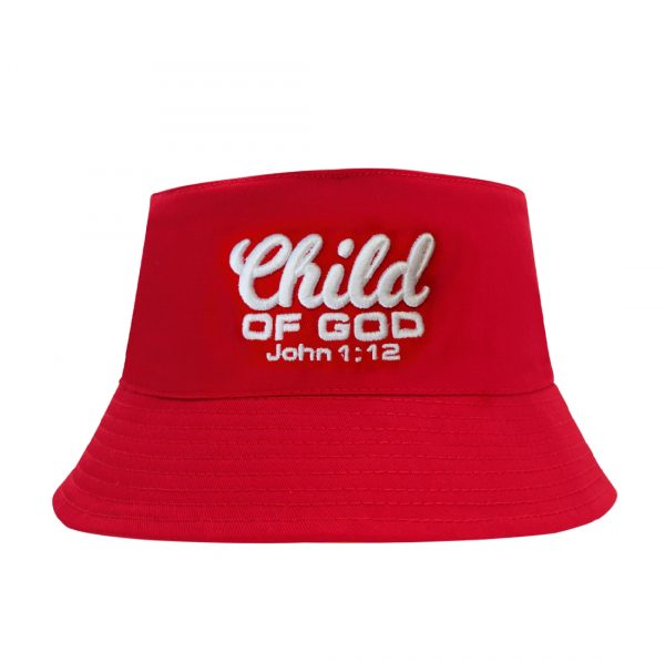 Child of God - Kids Bucket Hat Red