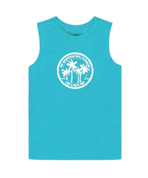 Palm Tree - Christian Kids Vest (Cyan)