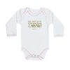 By jou naam geroep jy is myne - Christian Baby Onesie - White &Pink LS with Gold print