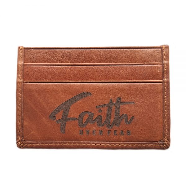 Faith over Fear Leather Card wallet