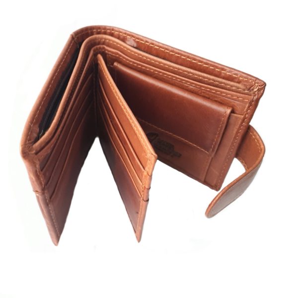 God Voorsien Christian Leather Wallet with cut away and clip inside