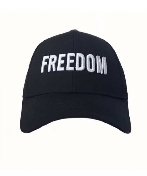 Freedom - Black Christian Cap - Front
