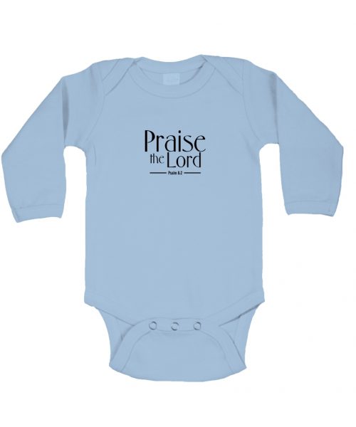 Praise the Lord Christian Baby Onesie - Blue LS