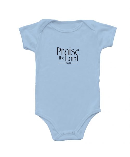 Praise the Lord Christian Baby Onesie - Blue SS