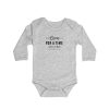 Born for a time such as this - Christian Baby onesie - Grey LS new